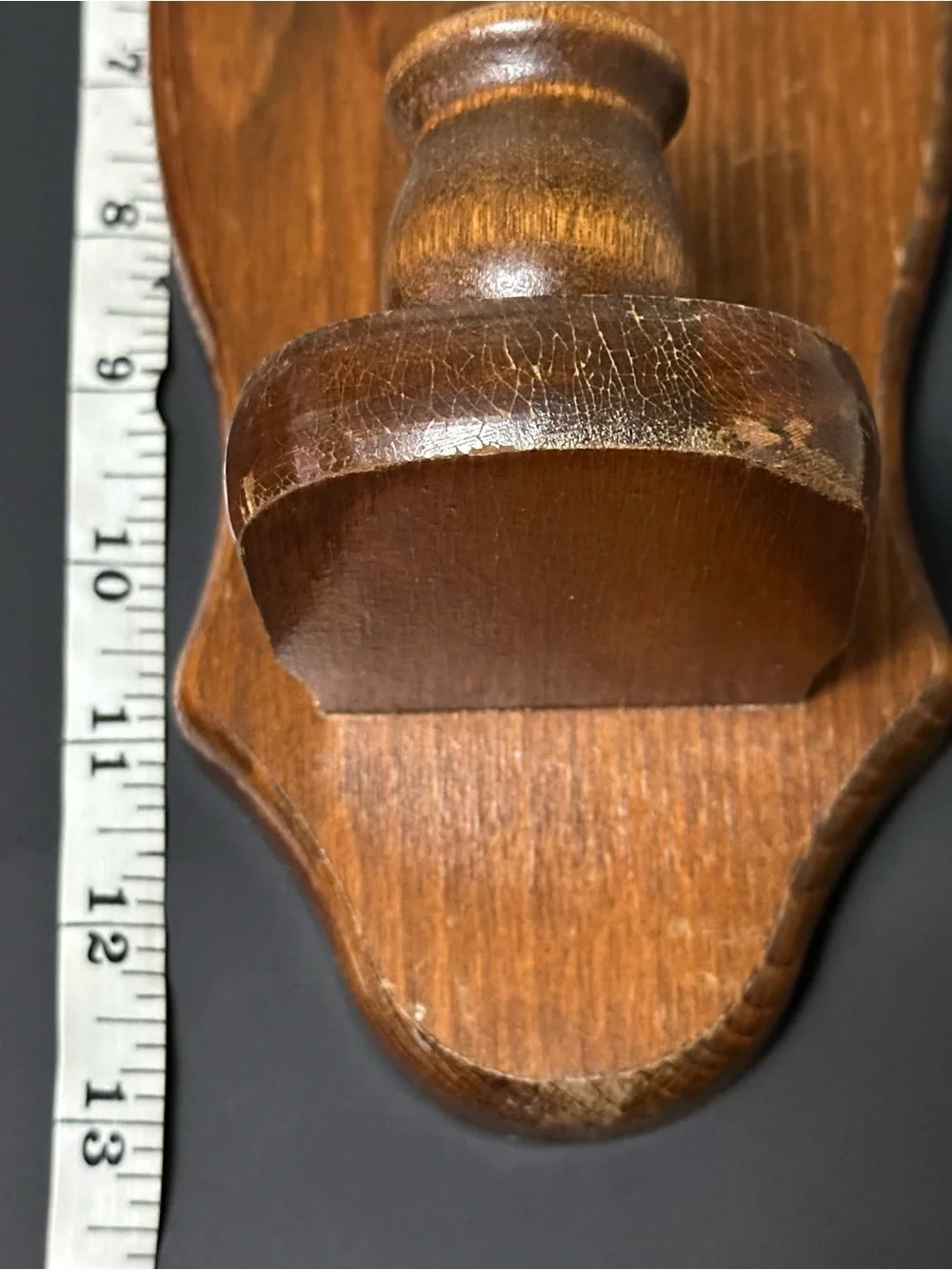 Vintage Wooden Heart Cutout Wall Mount Candle Holder